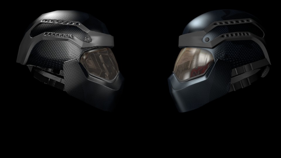futuristic war helmet  preview image 1